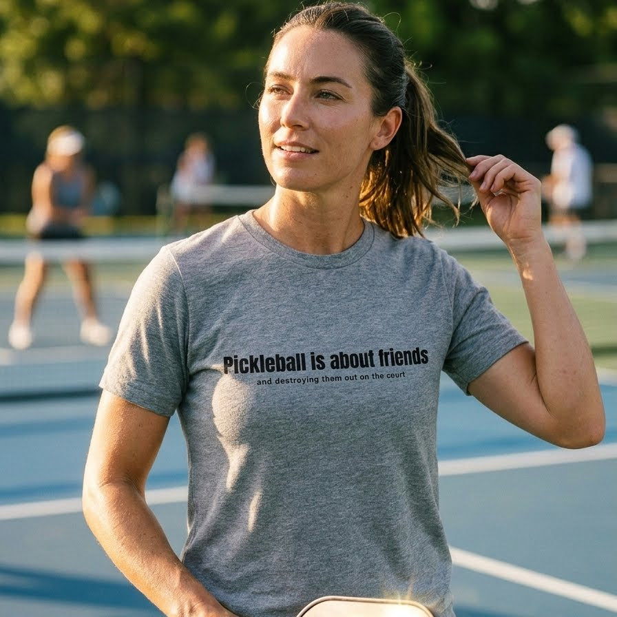 "Pickleball is about friends and destroying them out on the court"